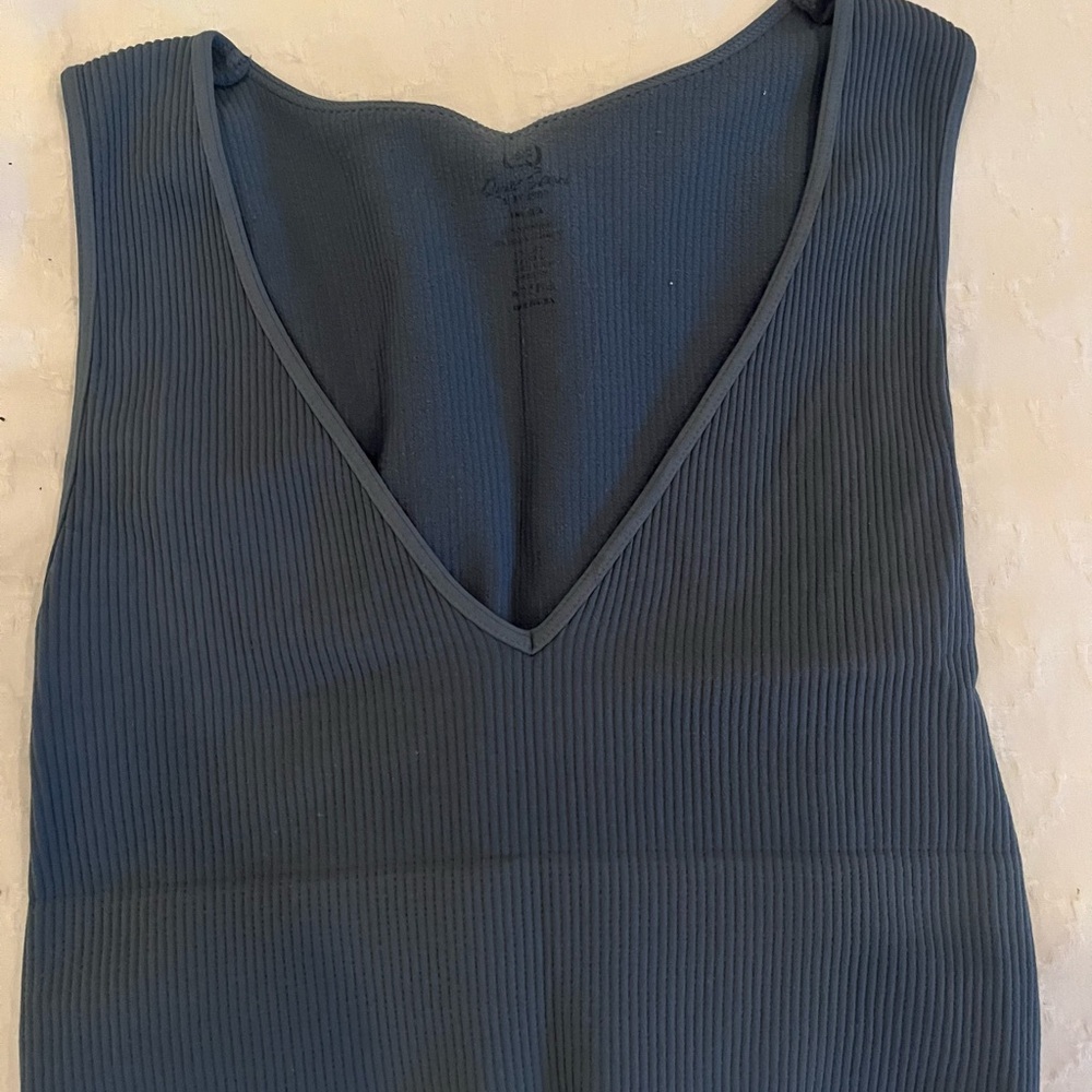 South Moon Under Deep Blue Ribbed Tank Top